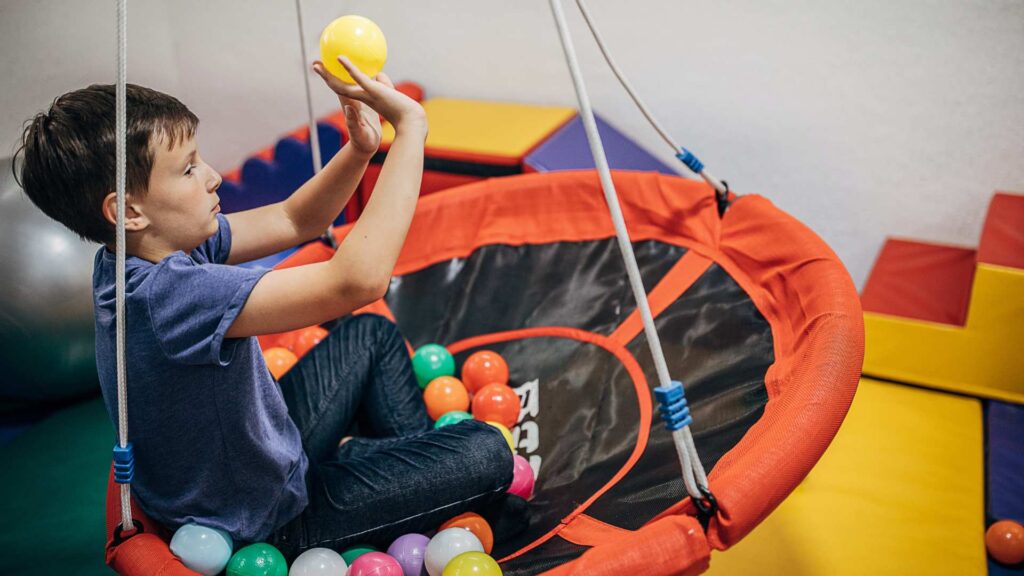 kid in a sensory room