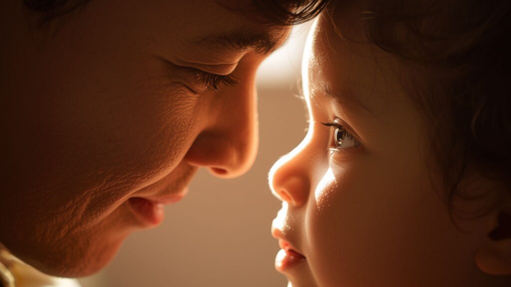 Can children with autism make eye contact? Child connecting with caregiver through eye contact