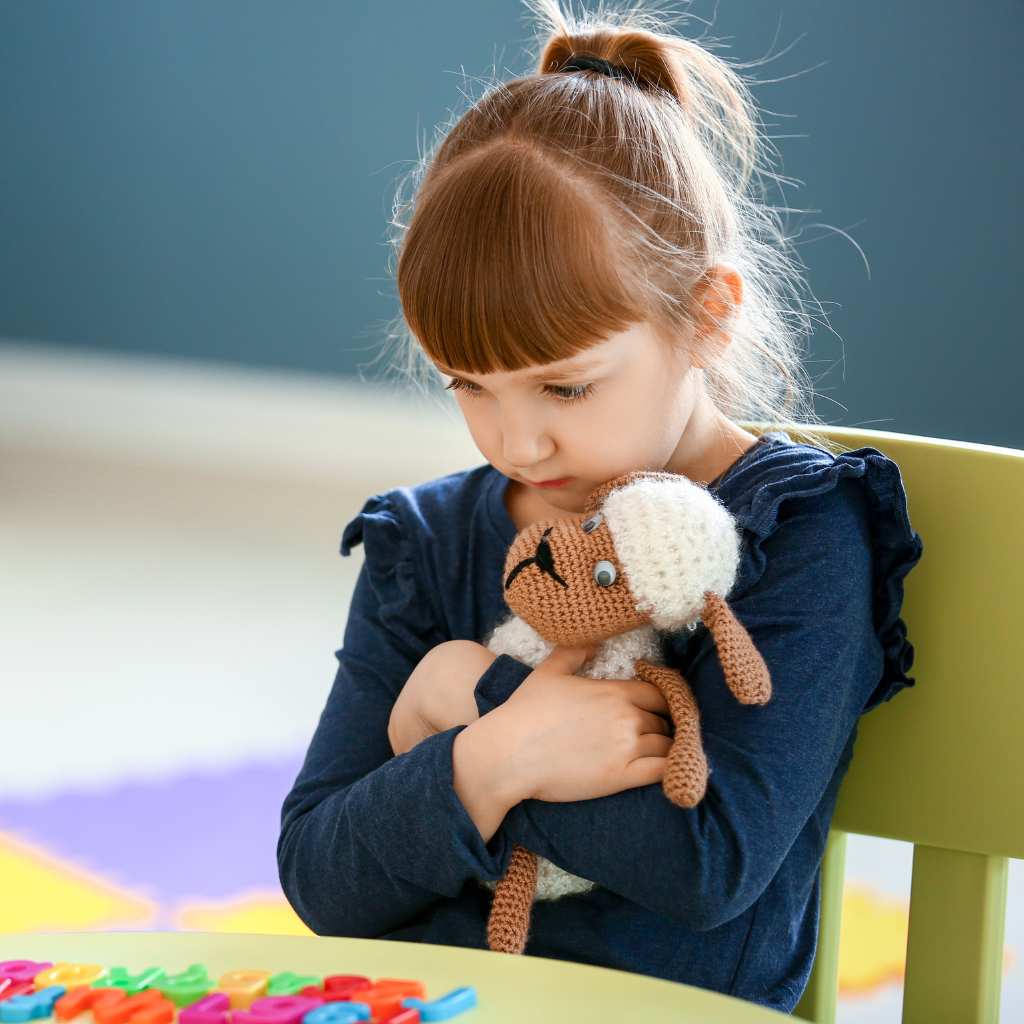 Illustration of girls with autism