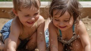 Sensory sensitivity in toddlers shown through hands-on sand play and early sensory development
