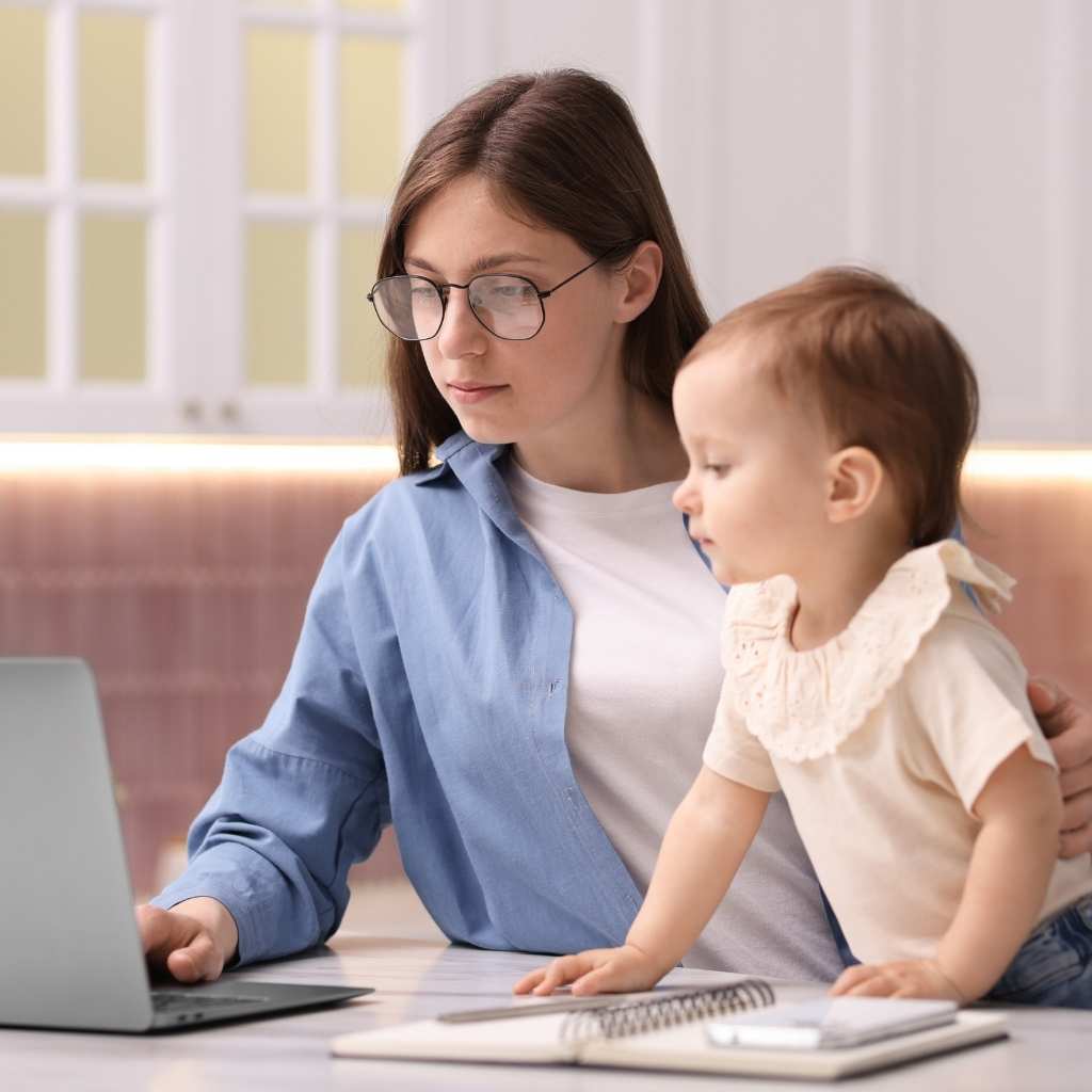 Parent researching information after receiving a child's autism diagnosis